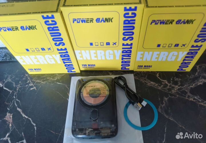 Повербанк магнитный беспроводной MagSafe 3в1 топ