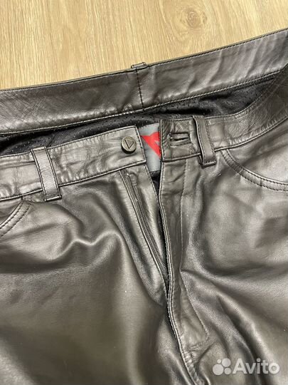 Мото штаны кожаные с защитой от падений 54р