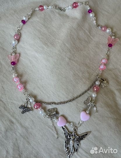 Колье и серьги ручной работы/бижутерия