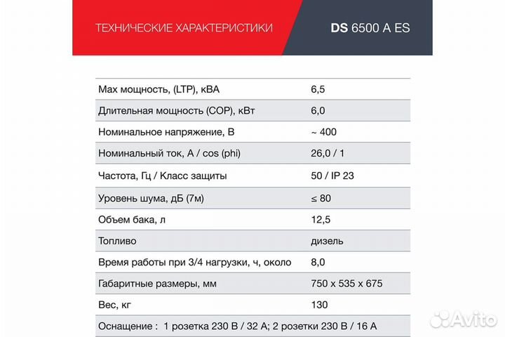 Генератор дизельный Fubag 6 кВт