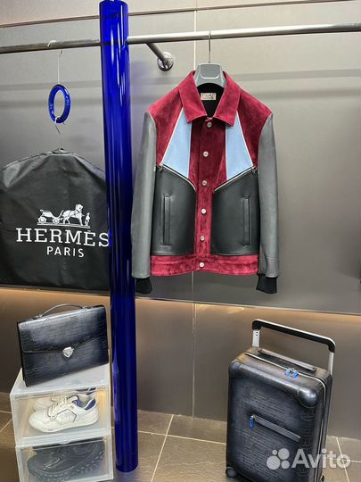 Мужская замшевая куртка Hermes