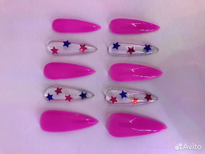 Накладные ногти длинные