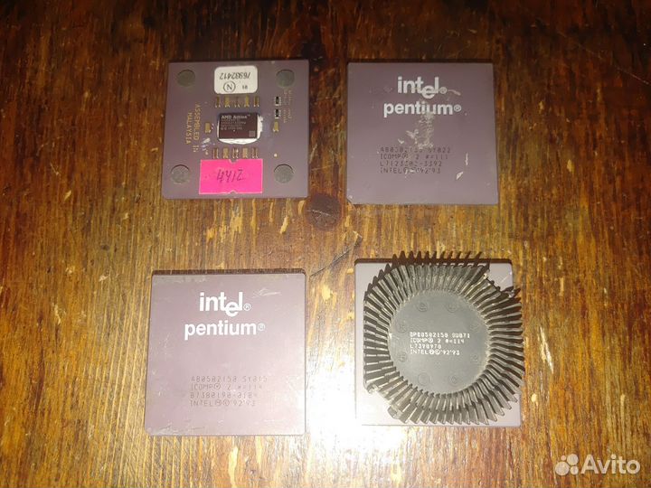 Ретропроцессоры Pentium 1 и AMD