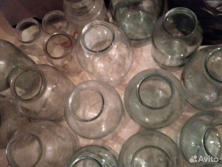 Бутыль 10л, банки и бутыля 3х л