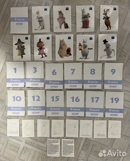 Наклейки Муми Троль Лента, переводные тату