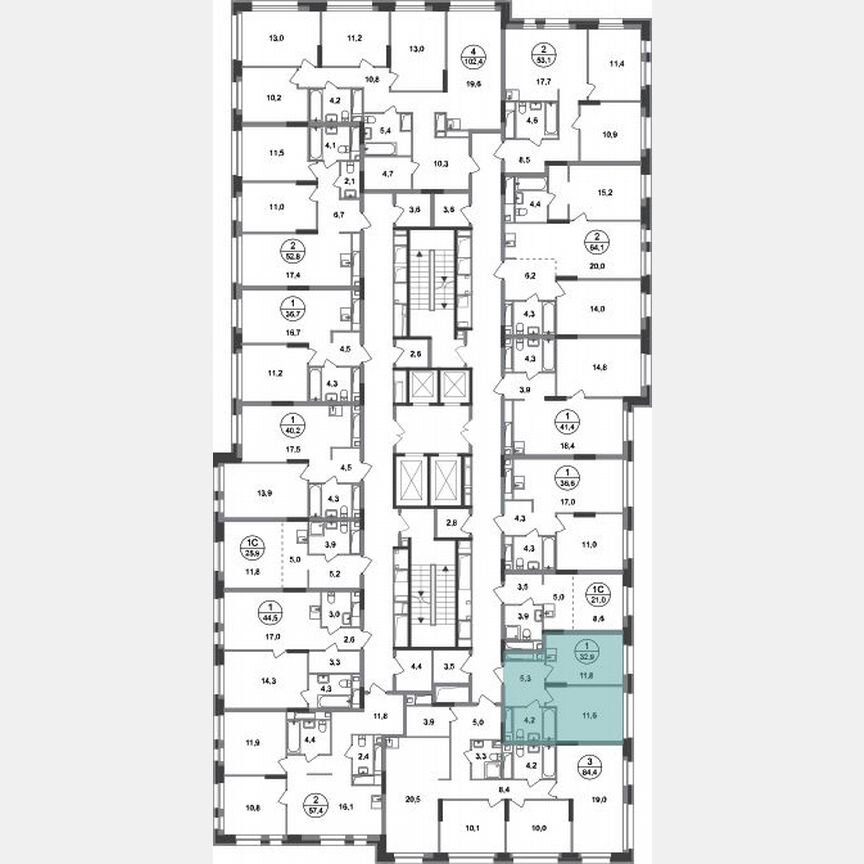 1-к. квартира, 32,9 м², 14/20 эт.
