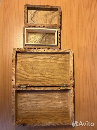 Шкатулка из красного дерева и кости