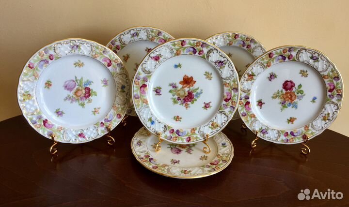 Шесть десертных тарелок. Цена за все. Германия