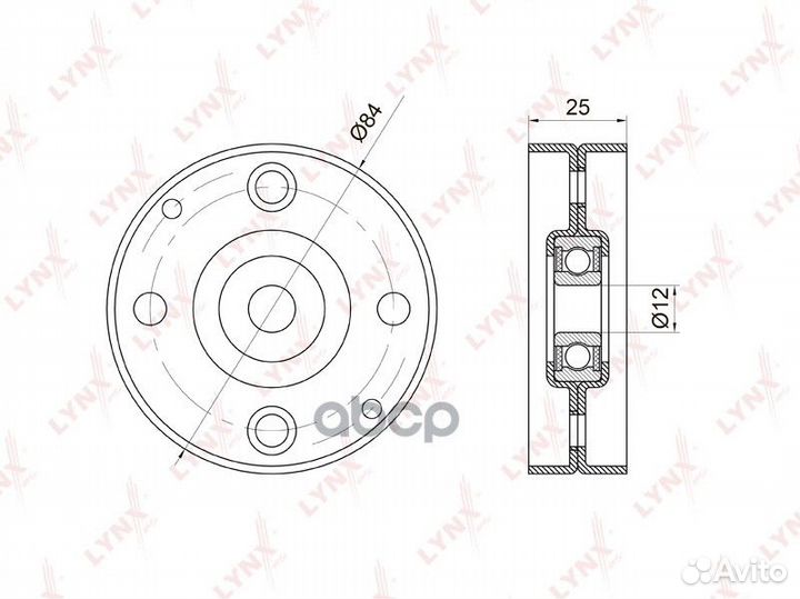 Ролик натяжной приводного ремня PB5014 lynxauto