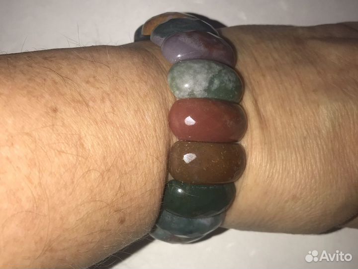 Бусы и браслет (Агат)