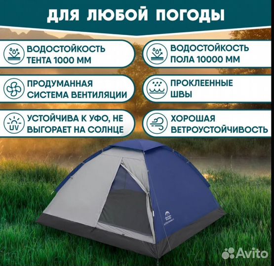 Палатка 2 х местная Jungle Camp, новая