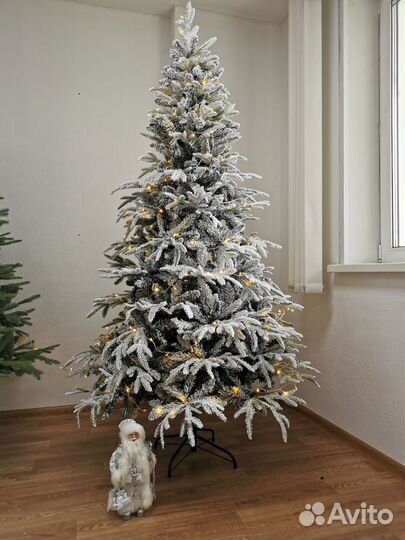 Елка искусственная заснеженная комбинированная 210
