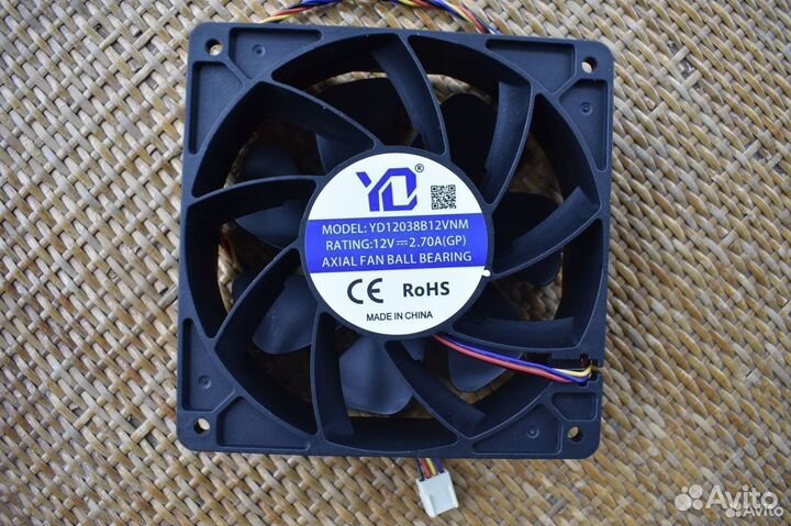 FAN Asic для Майнинга 120*120*38мм. 12V 2.7a asic