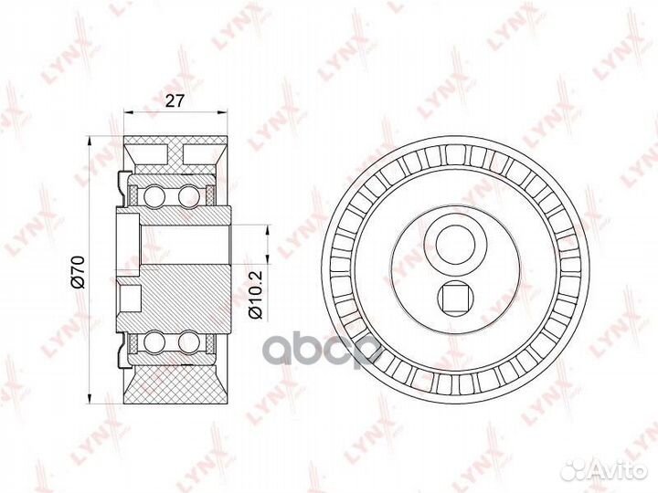 Ролик руч.ремня citroen/peugeot berlingo/partne