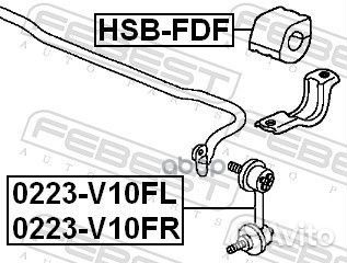 HSB-FDF Втулка стабилизатора honda civic 06- пе