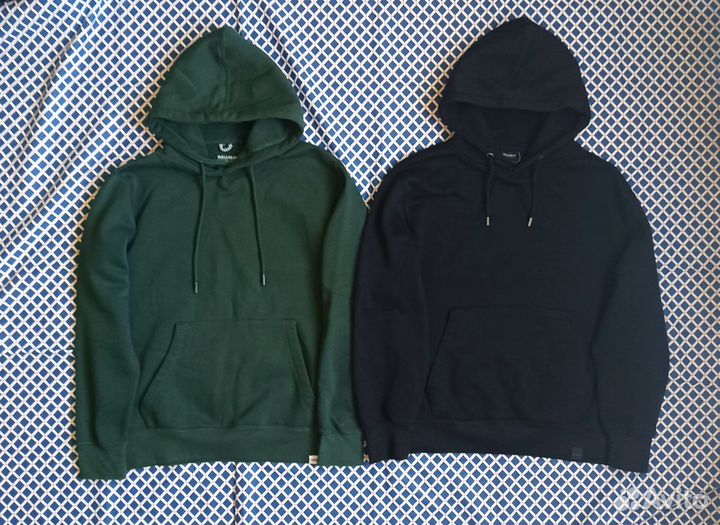 2 Худи Pull and bear зелёное чёрное вместе