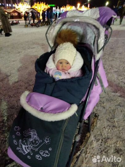 Теплый конверт в коляску и санки