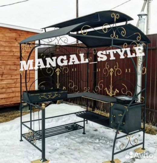 Мангал с печью