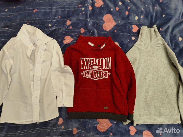 Вещи для мальчика (школьная рубашка и тд), р.122