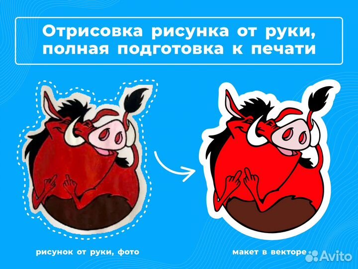 Услуги дизайнера, векторная графика, отрисовка