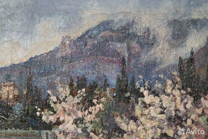 Картина Весна в Крыму. Строганова Л.П. 1995г