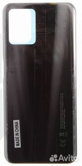 Задняя крышка для Realme 8i Черная (со скотчем)