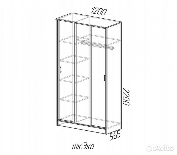 Шкаф купе Эко