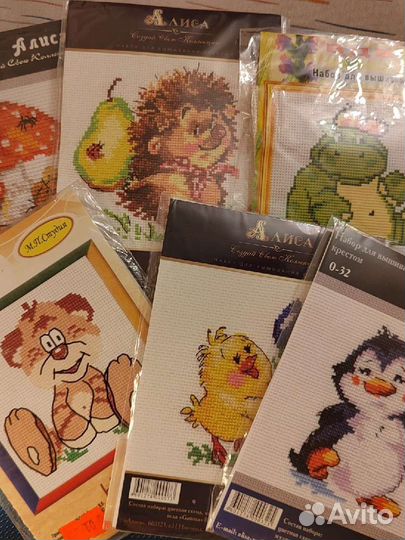 Вышивка крестом 6шт