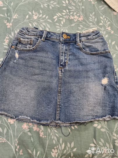Юбка джинсовая zara 128