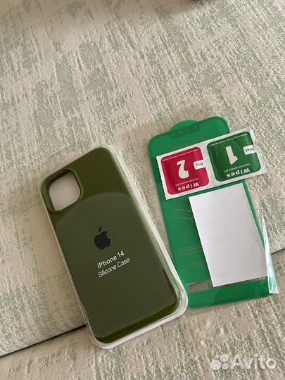 Чехол и стекло на айфон 14