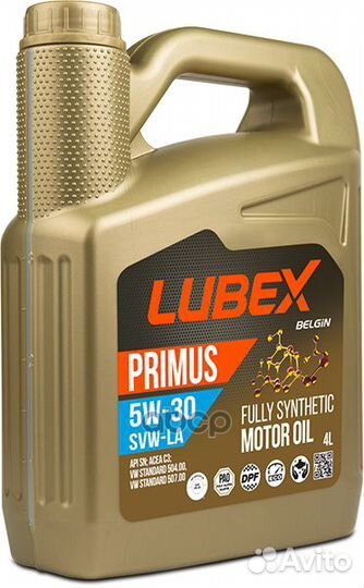 Масло моторное lubex Primus SVW-LA 5W-30 SN C3