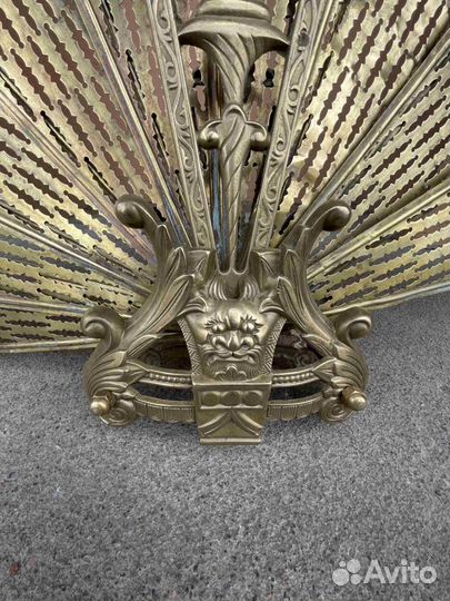 Старинный каминный экран 