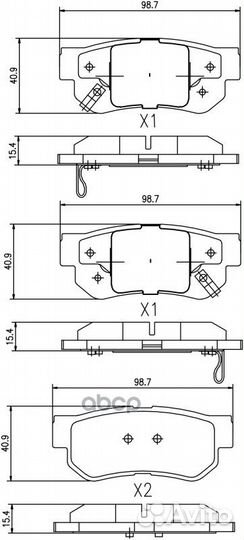 Колодки тормозные hyun/KIA getz (TB) /elantra