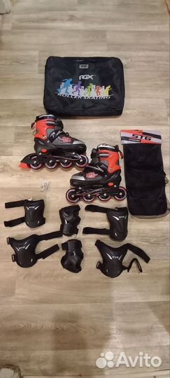 Ролики раздвижные с полной защитой RGX 34-37 р-р