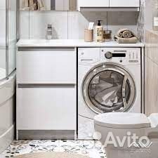 Тумба Soft под стиральную машину 100 белая