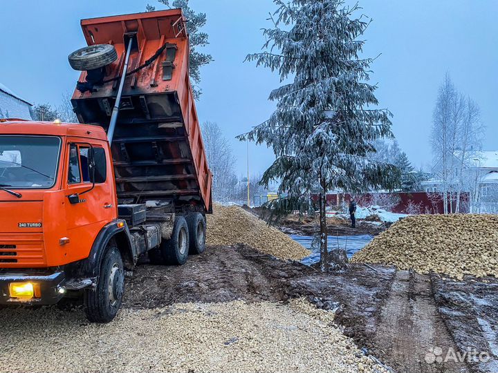 Песок, щебень, отсев, навоз