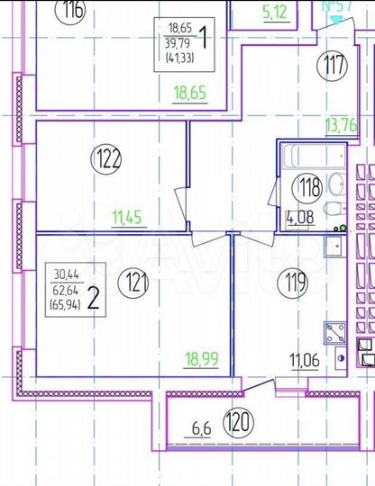 2-к. квартира, 65,9 м², 5/10 эт.