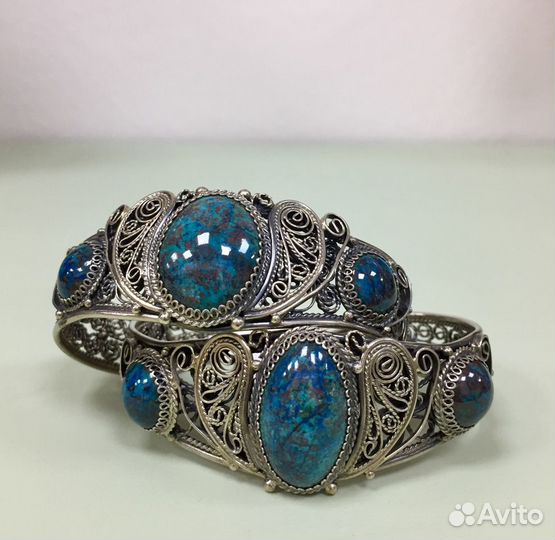 Браслет с хризоколлой