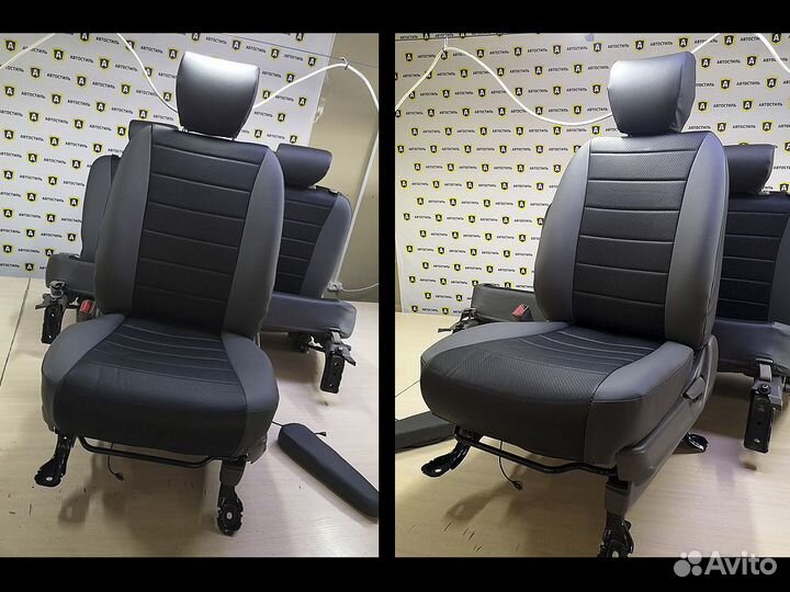 Чехлы на Chevrolet Aveo (экокожа+алькантара)