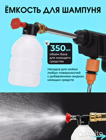 Аккумуляторная мойка высокого давления 48V 2 АКБ