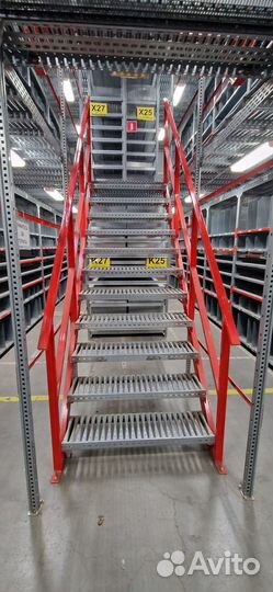 Полочный мезонин 4-х уровневый б/у Русский Стеллаж