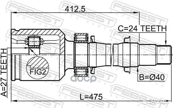 ШРУС 0111-ACA38RH 0111-ACA38RH Febest