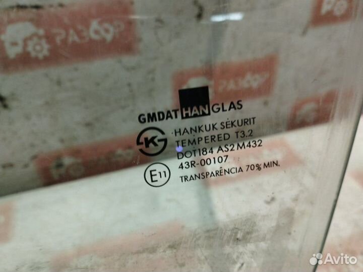 Стекло двери переднее левое Chevrolet Aveo T250