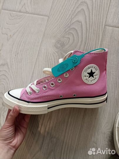 Кеды высокие converse розовые