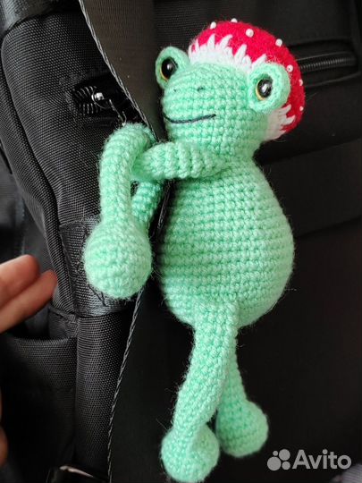 Игрушка Жаба-Завяжаба на сумку