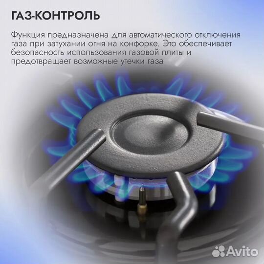 Варочная панель газовая черная 2 конфорки Турция