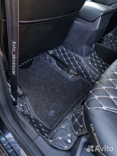 3Д Коврики Ford Mondeo 4 5 - Focus 2 3 черн с беж