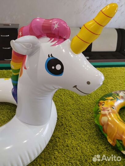 Надувной круг единорог