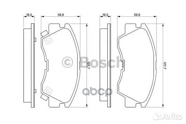Колодки тормозные дисковые перед 0 986 460