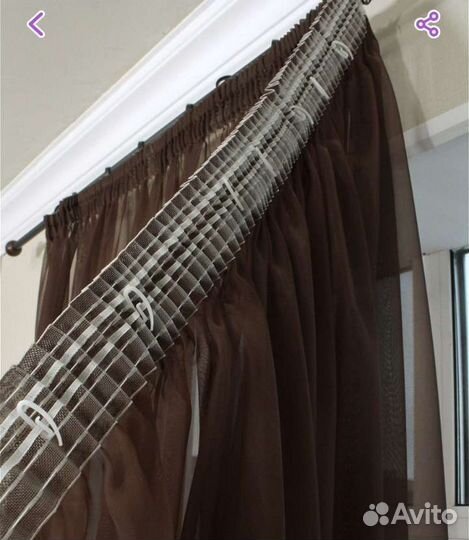 Штора-тюль, 2 шт., 5х2,3 м